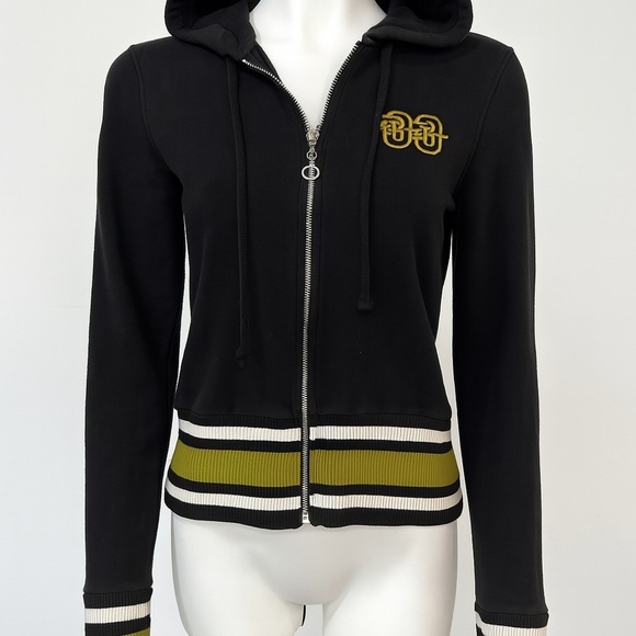 Y2K Harley-Davidson Zip Hoodie Jacket Black M Rhinestones Bikercore Punk Prep - Picture 1 of 7